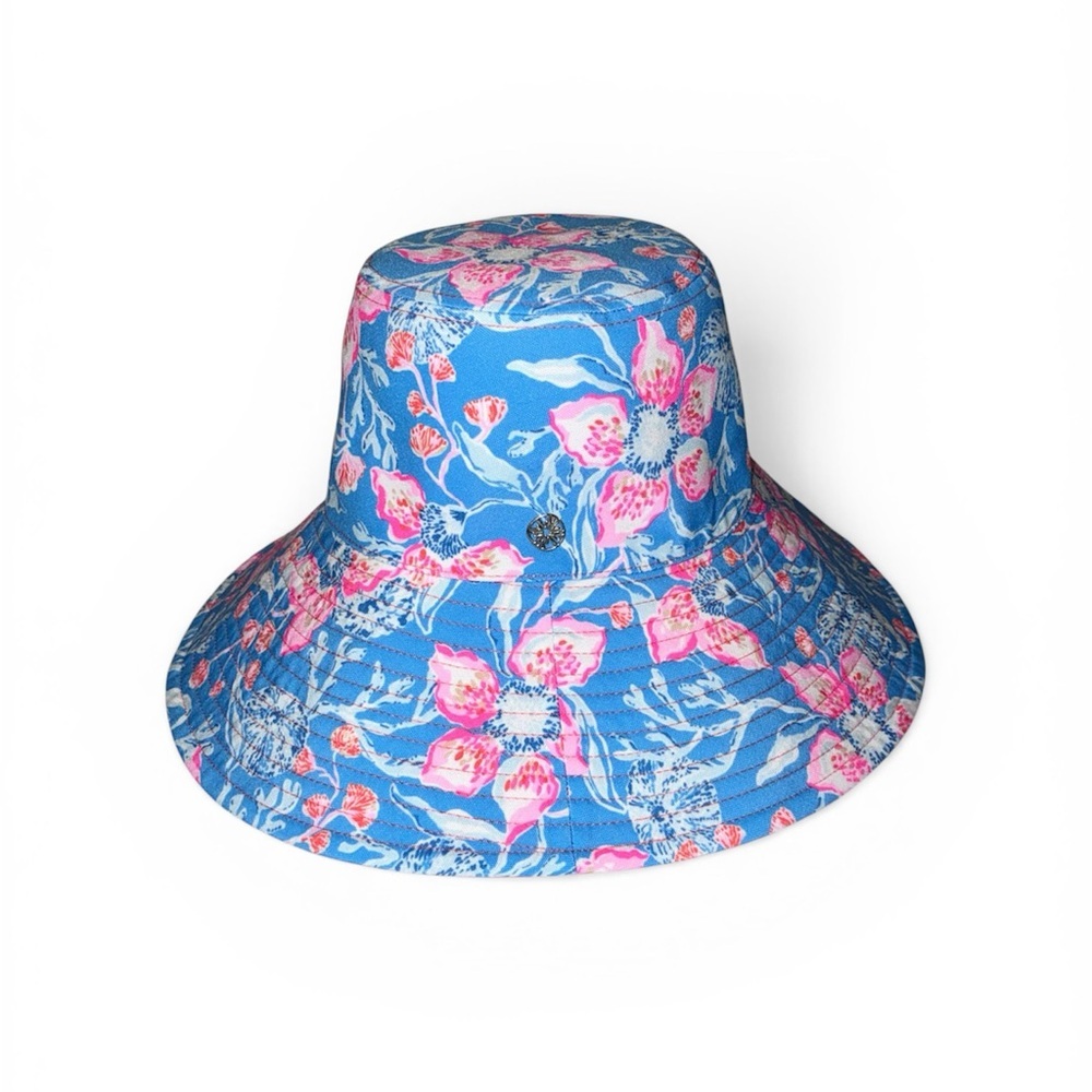 Lilly Pulitzer Women's UPF 50+ Reversible Canvas Sun Hat Bahamian Rhapsody NEW - Picture 4 of 8